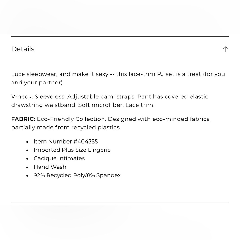 LB/ Cacique Floral Pajama Set - Picture 5 of 11